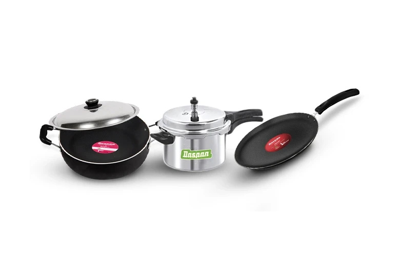 3-in-1 combo : KADAI280 MM  + TAWA - 300 X 5 MM + DASPAN OLPC - 3 LTR IB